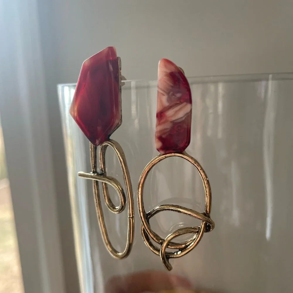 Angelica Stones W Gold Earrings